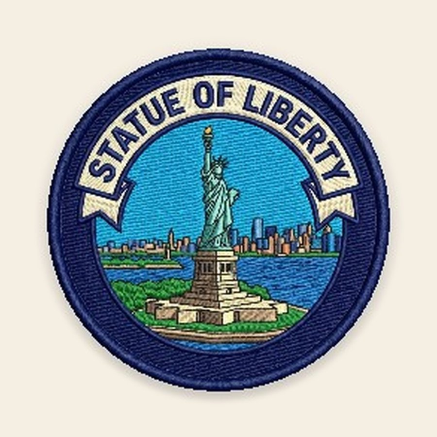 World Landmark Travel Patch – Round 3 Inch Sew On Patch for Hoodies, Jumpers, Jackets and Bags