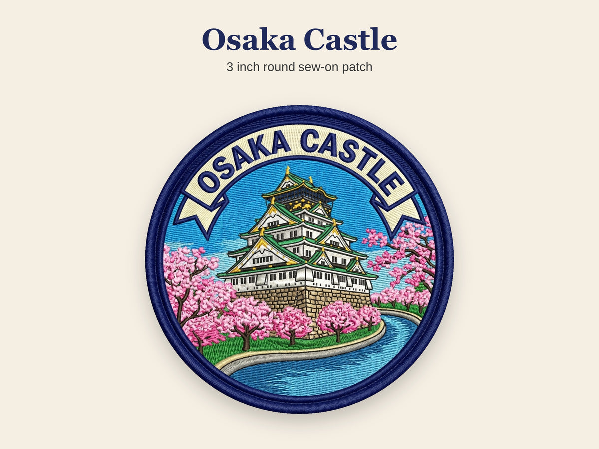 Japan Travel Patch – Round 3 Inch Sew On Patch for Hoodies, Jumpers and Bags
