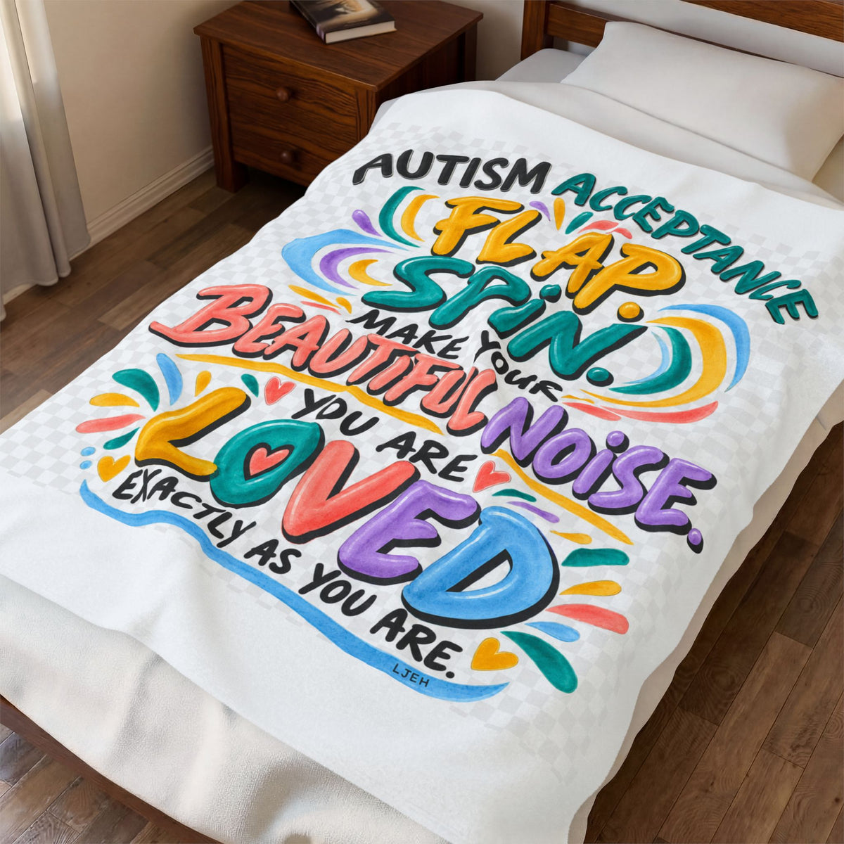 Velveteen Plush Blanket — Colorful Dancing Girls Cozy Throw