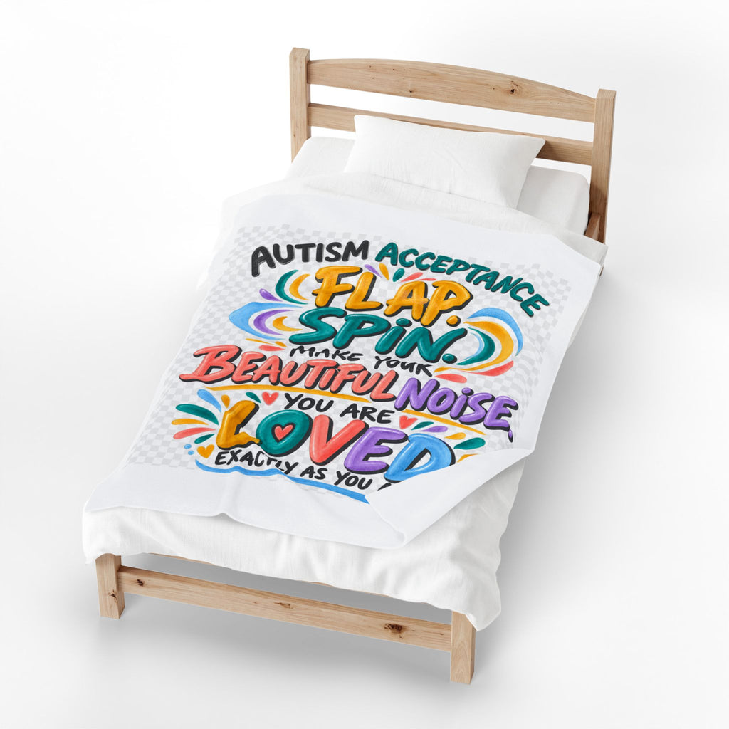 Velveteen Plush Blanket — Colorful Dancing Girls Cozy Throw