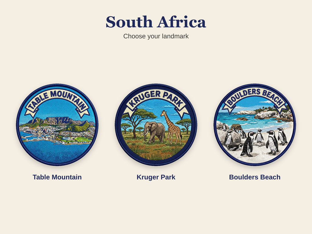 World Landmark Travel Patch – Round 3 Inch Sew On Patch for Hoodies, Jumpers, Jackets and Bags