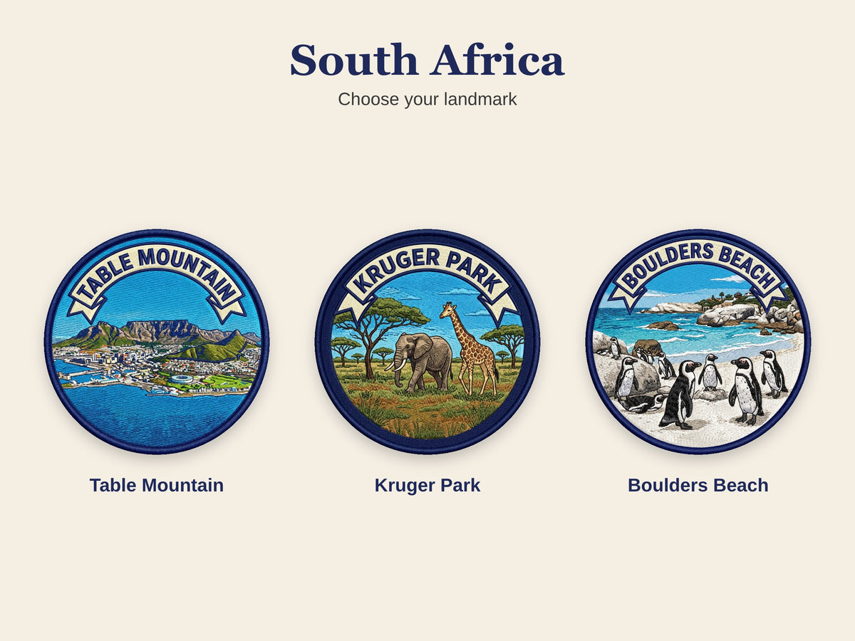 World Landmark Travel Patch – Round 3 Inch Sew On Patch for Hoodies, Jumpers, Jackets and Bags