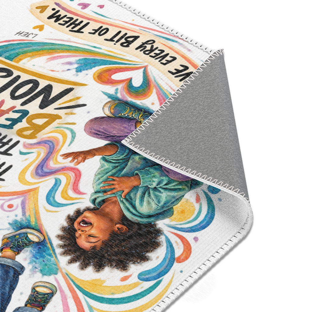 Area Rug — "They Flap, They Spin" Colorful Kids Playroom Rug